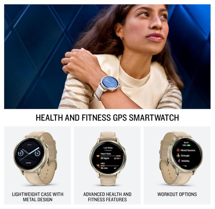 Venu 4 AMOLED GPS Smartwatch 41mm 45mm Built-in Flashlight Bundle