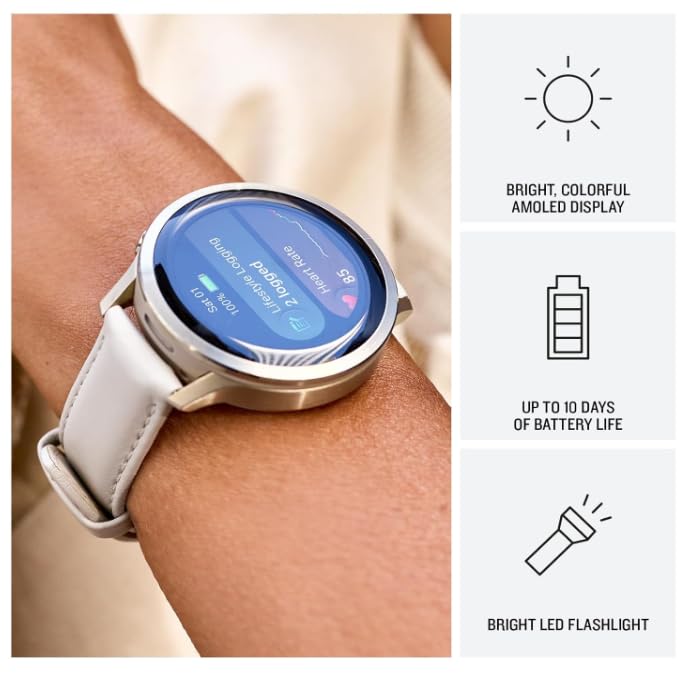 Venu 4 AMOLED GPS Smartwatch 41mm 45mm Built-in Flashlight Bundle