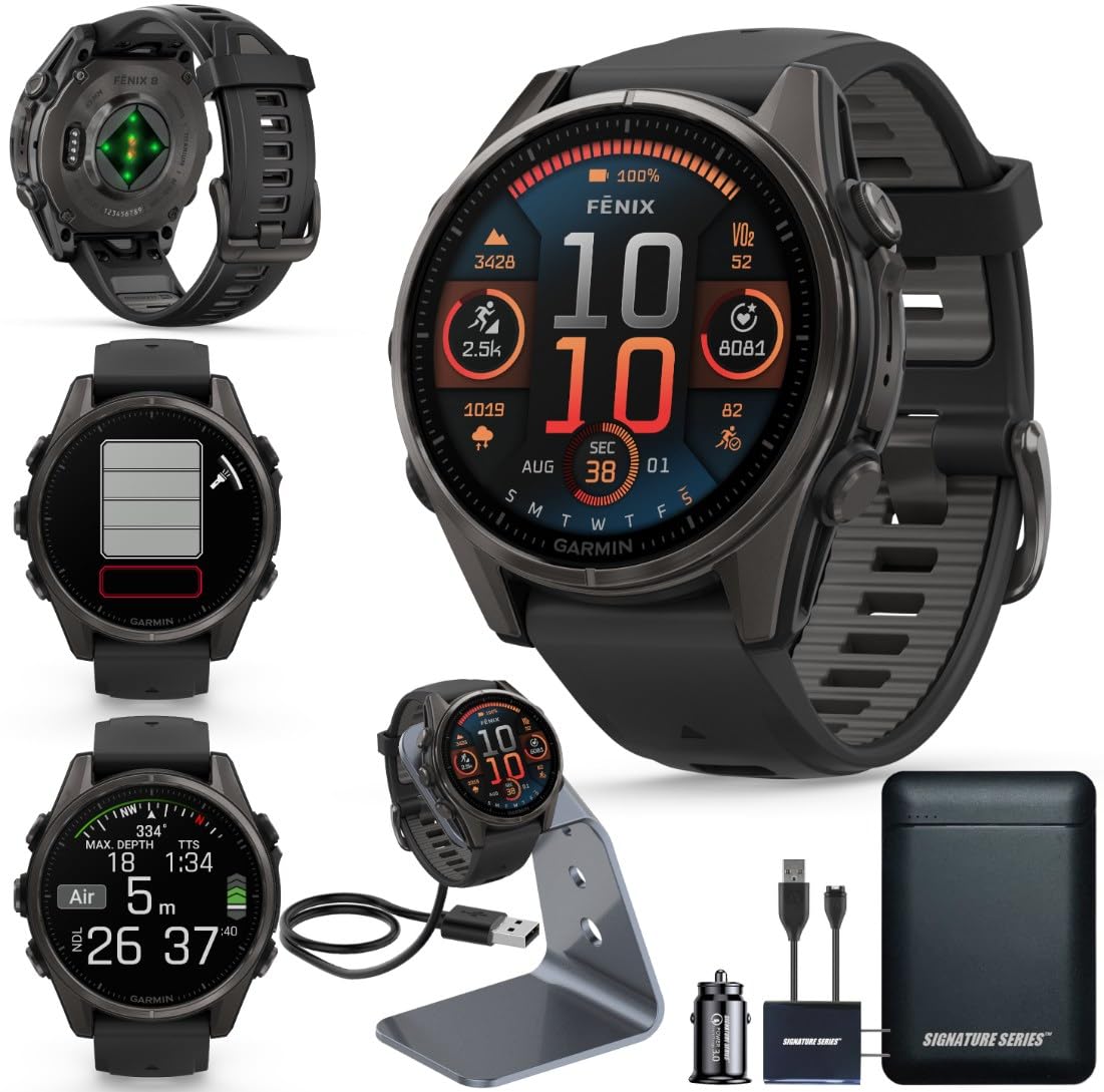 Fenix 7 Series GPS Adventure Smartwatch Bundle Charging Stand