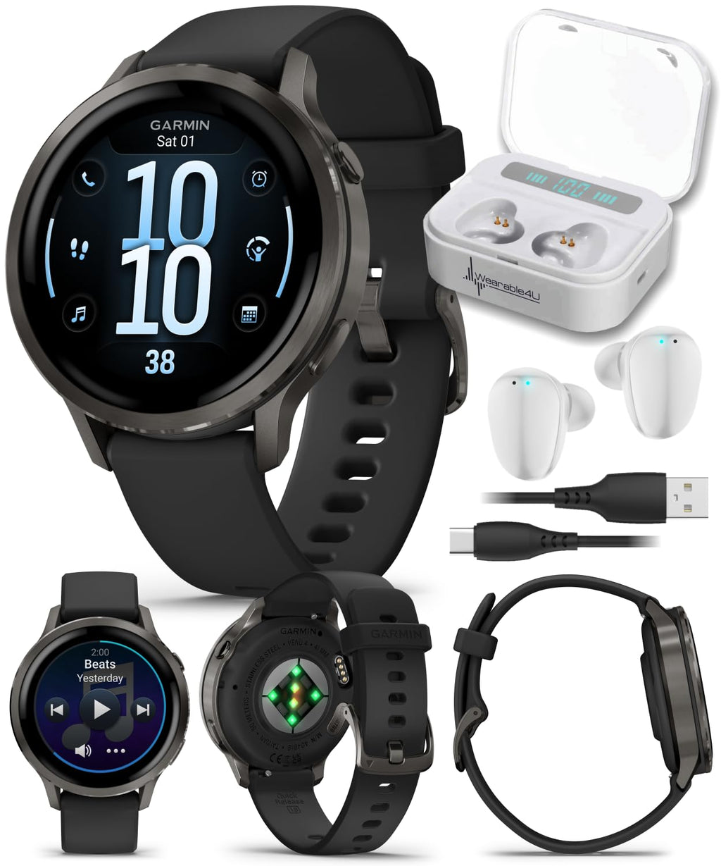 Venu 4 AMOLED GPS Smartwatch 41mm 45mm Built-in Flashlight Bundle