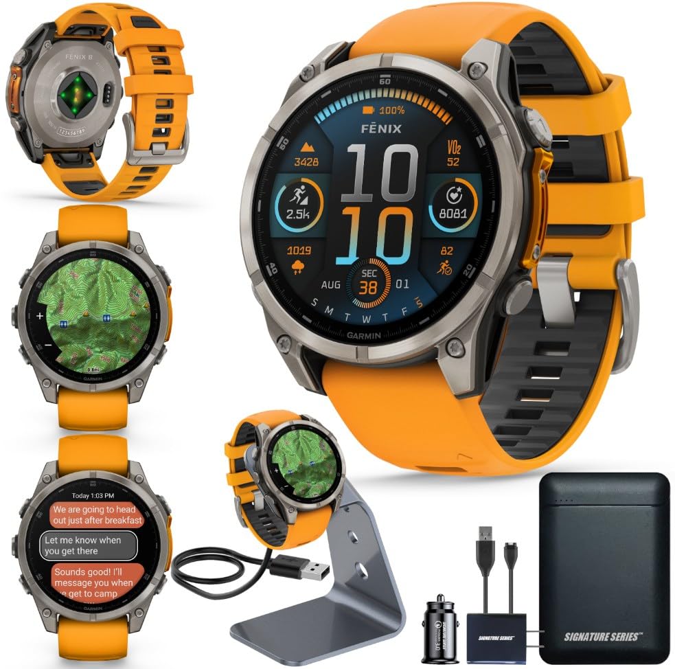 Fenix 7 Series GPS Adventure Smartwatch Bundle Charging Stand