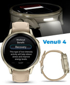 Venu 4 AMOLED GPS Smartwatch 41mm 45mm Built-in Flashlight Bundle