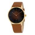 American Classic Automatic Watch 42mm Brown Dial Leather Strap