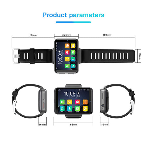 4G Smartwatch 2.41" Touchscreen Dual Camera GPS IP67 Waterproof