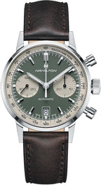 American Classic Automatic Watch 40mm Green Dial Leather Strap
