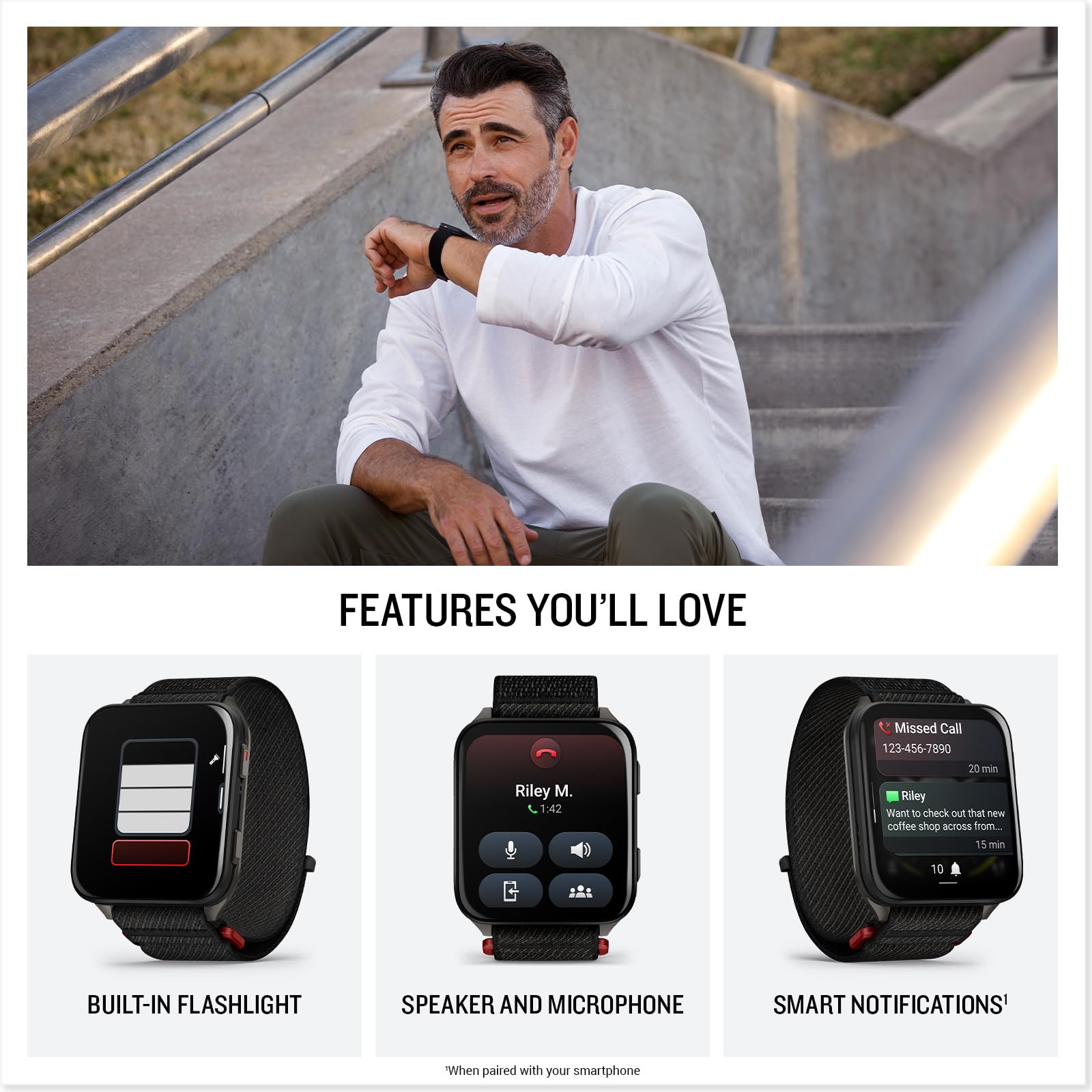 Venu X1 GPS Fitness Smartwatch Bundle Portable Charger