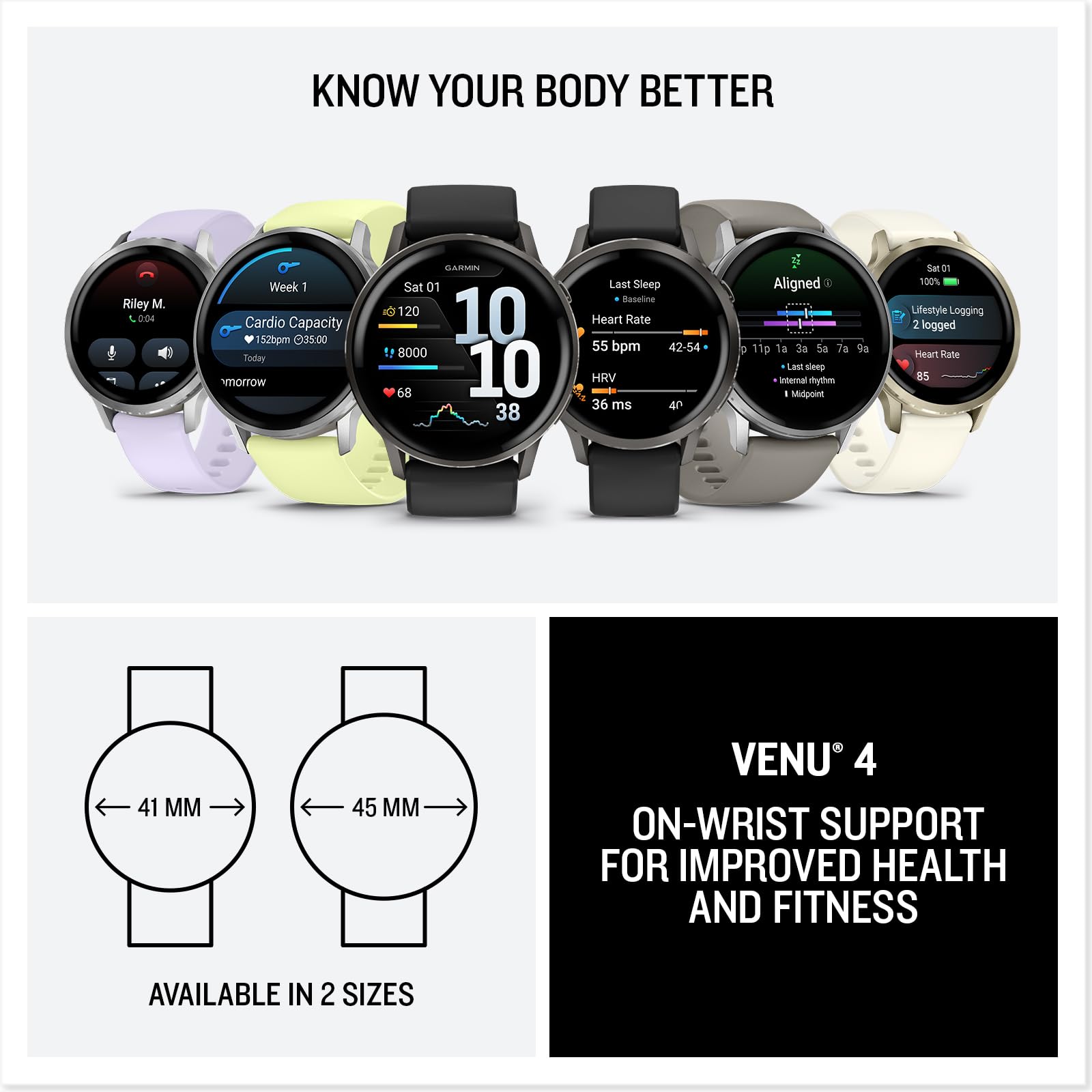Venu 4 Fitness Smartwatch Bundle