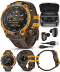 Instinct Crossover AMOLED Hybrid GPS Smartwatch Bundle Earbuds