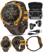 Instinct Crossover AMOLED Hybrid GPS Smartwatch Bundle Earbuds
