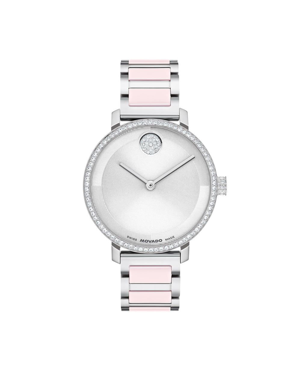 Bold Crystal-Set Quartz Watch 34mm Stainless Steel