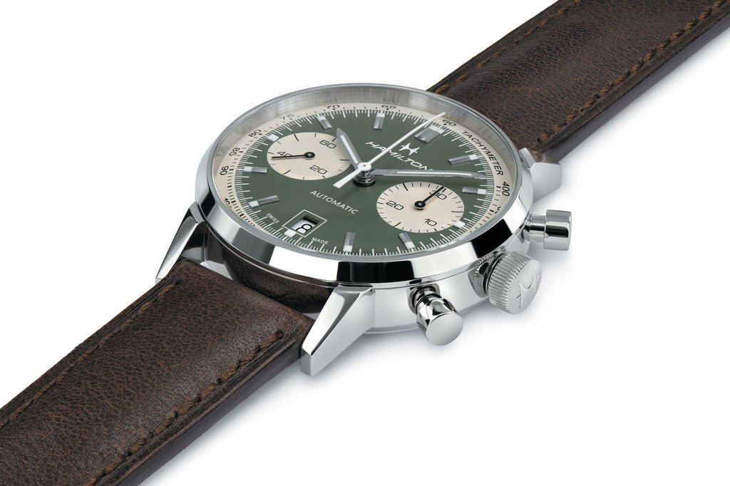 American Classic Automatic Watch 40mm Green Dial Leather Strap