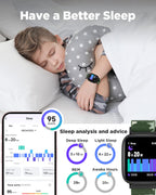 Kids Smart Fitness Watch with Heart Rate, Waterproof, Step & Sleep Tracker