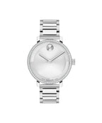 Bold Crystal-Set Quartz Watch 34mm Stainless Steel
