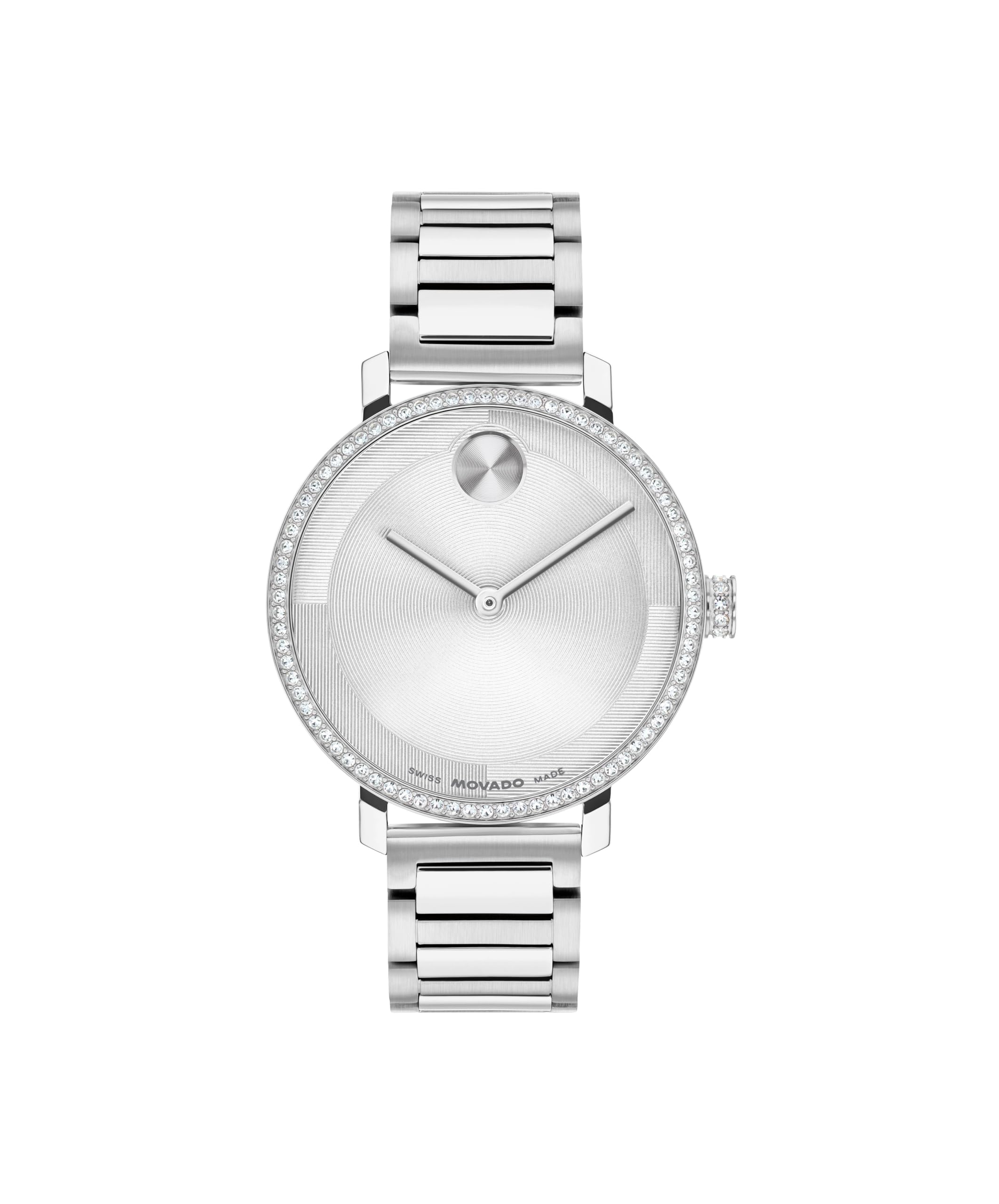 Bold Crystal-Set Quartz Watch 34mm Stainless Steel