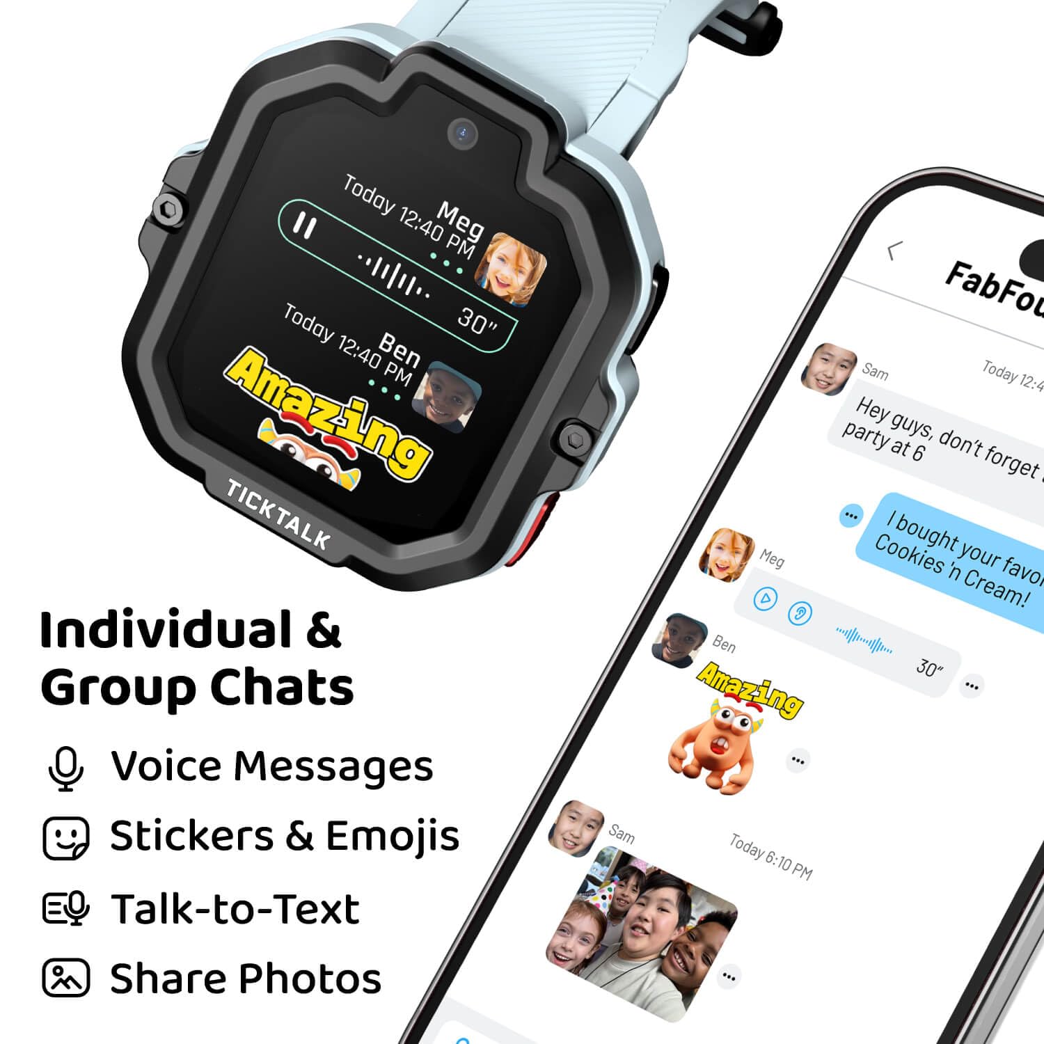 Kids GPS Smartwatch 4G Video Calling Texting Parental App