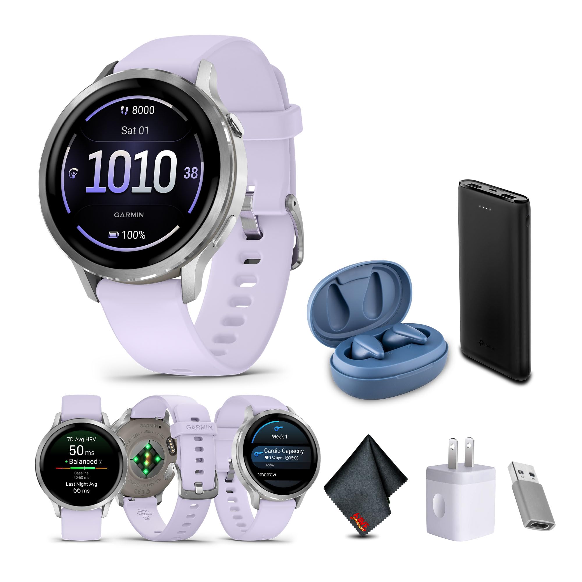 Venu 4 Fitness Smartwatch Bundle