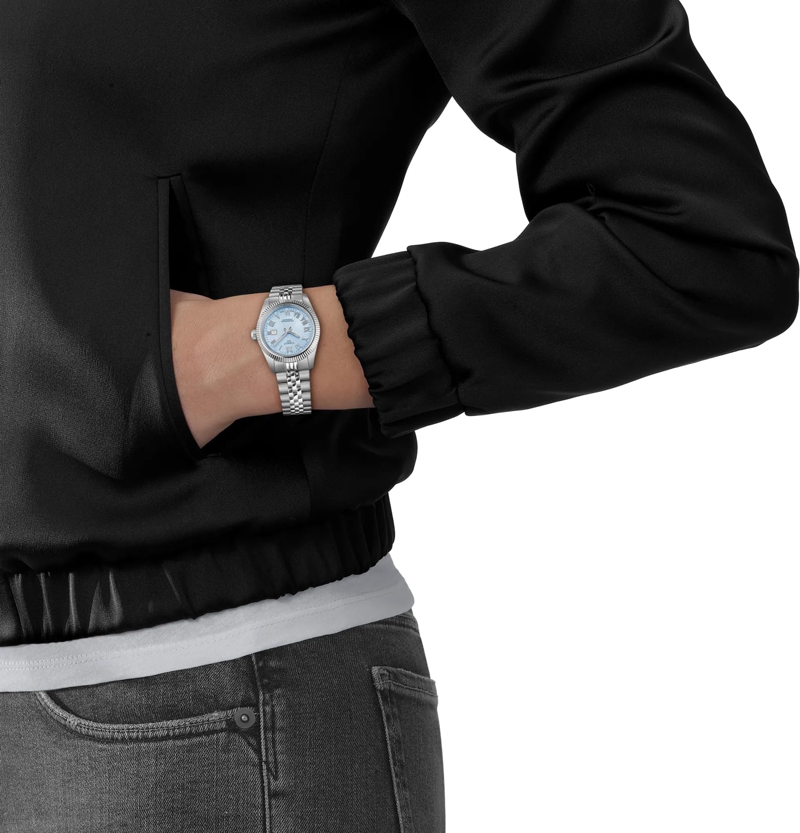 Ballade Powermatic 48 COSC Automatic Watch 30mm Blue Dial Stainless Steel