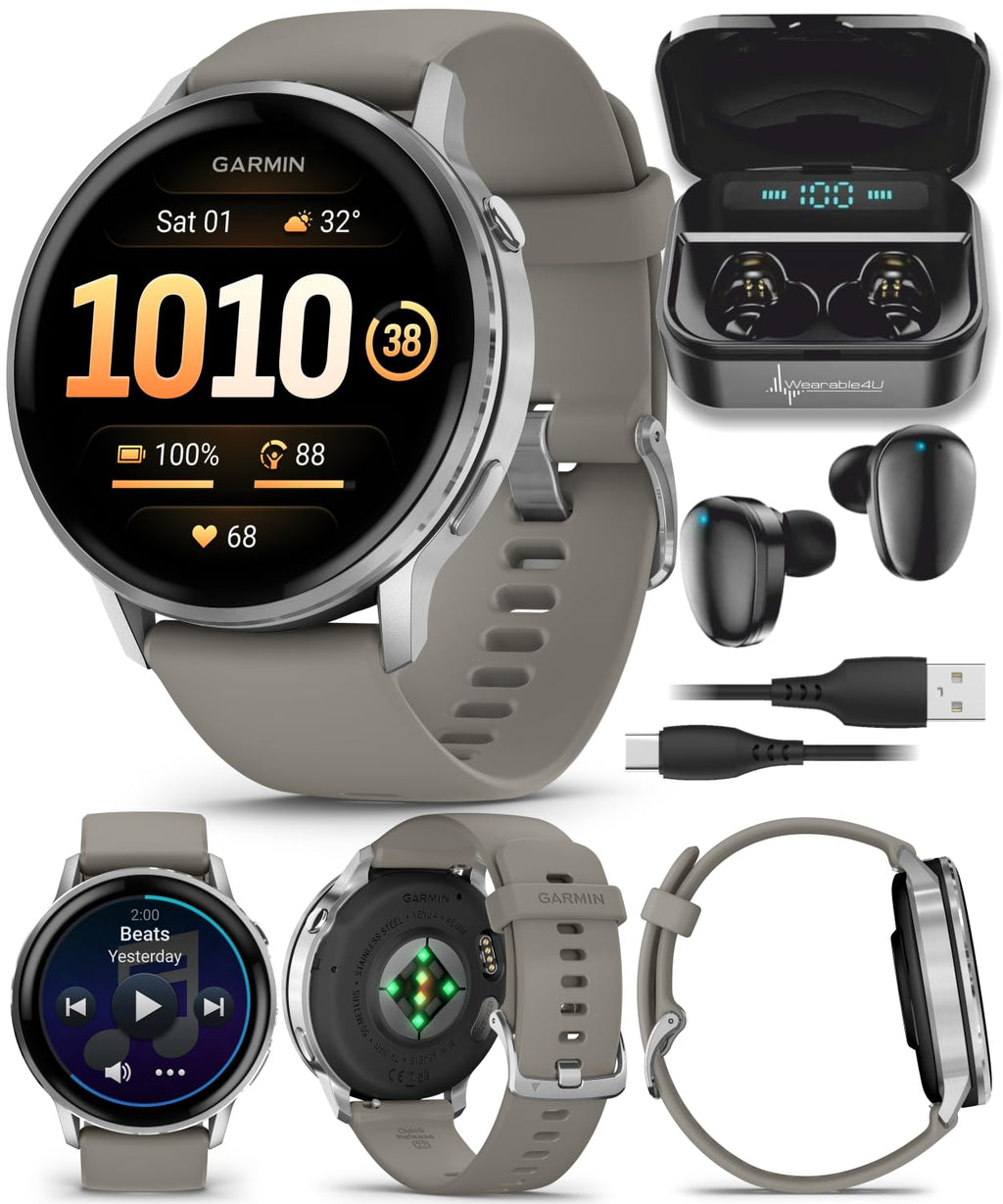 Venu 4 AMOLED GPS Smartwatch 41mm 45mm Built-in Flashlight Bundle
