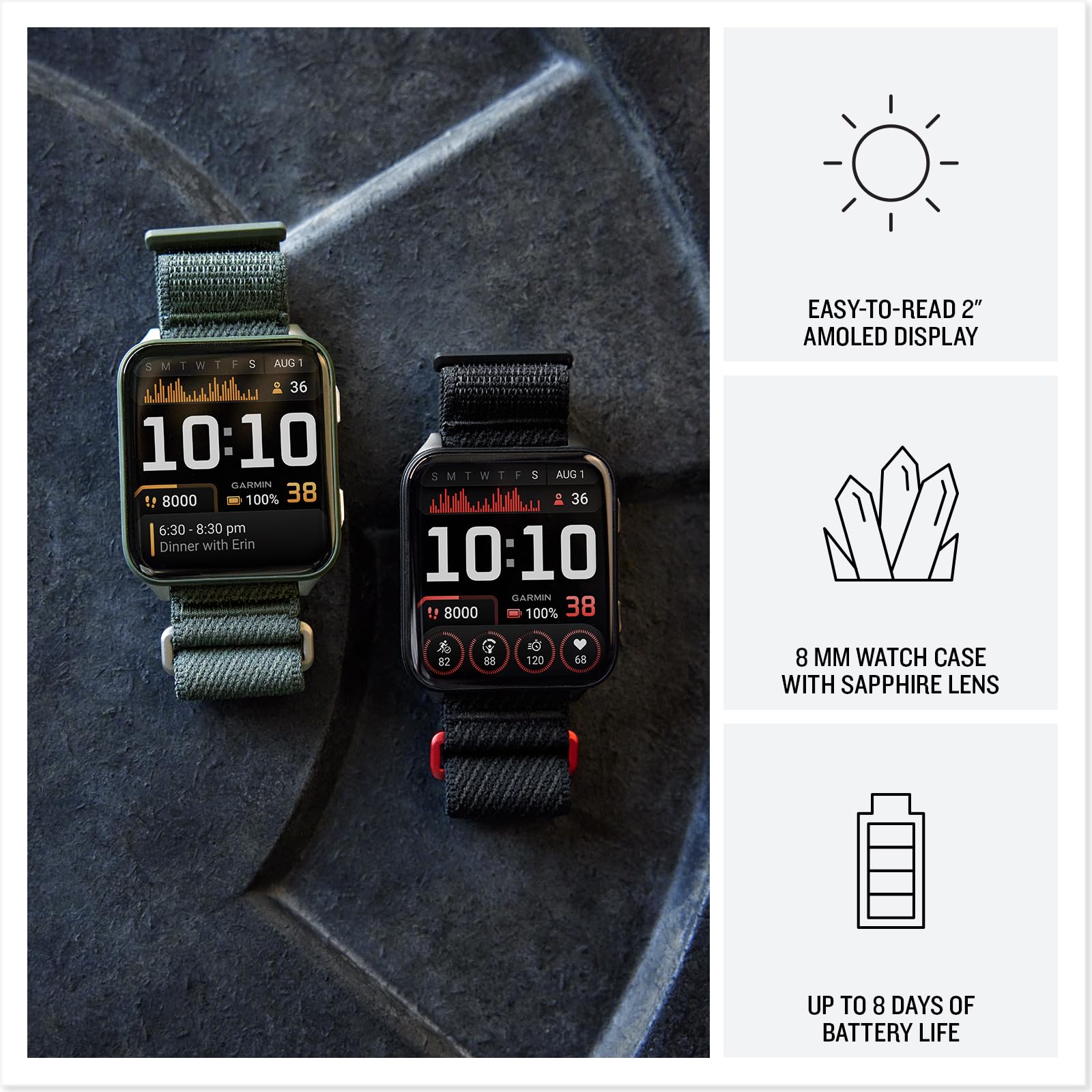 Venu X1 GPS Fitness Smartwatch Bundle Portable Charger