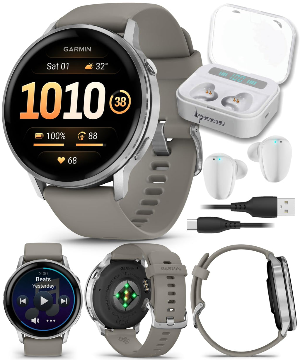 Venu 4 AMOLED GPS Smartwatch 41mm 45mm Built-in Flashlight Bundle