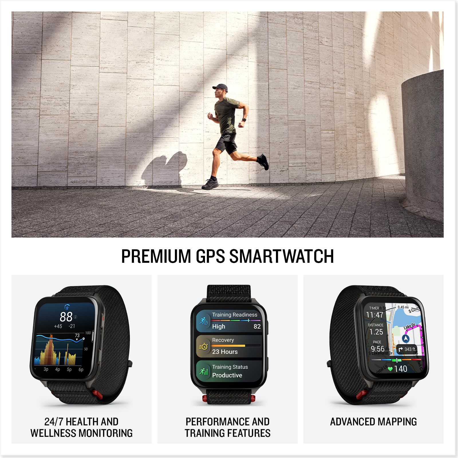 Venu X1 GPS Fitness Smartwatch Bundle Portable Charger