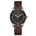 Khaki Aviation Automatic Watch 38mm Black Dial Leather Strap