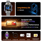 Kids GPS Smartwatch Dual Camera 4G Video Call Parental Control IP68 Waterproof