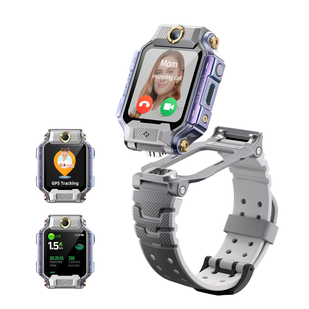 Kids GPS Smartwatch Dual Camera 4G Video Call Parental Control IP68 Waterproof
